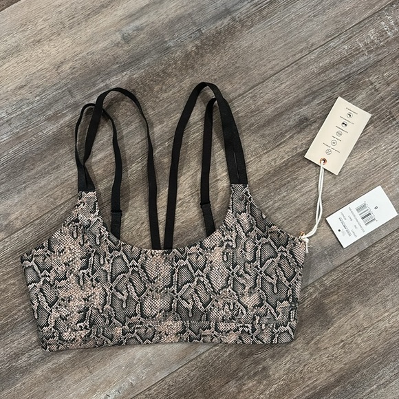 NWT Good American eco sheen scoop bra in boa size 0 - Picture 4 of 7